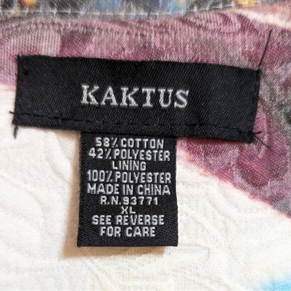Kaktus Art to Wear Jacket Womens XL Quilted Artsy Multicolor Abstract Print - Picture 3 of 7